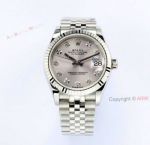 Fake EW Factory Rolex Datejust 31 Silver Face Watch With Diamond Markers (1)_th.jpg